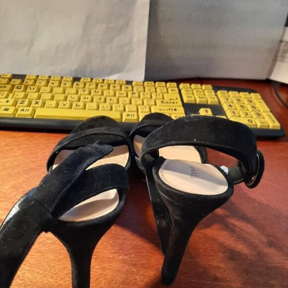 NEW ! Veronica Beard Darcelle Ankle Strap Stiletto Sandal Black Size 7.5 - Picture 4 of 7